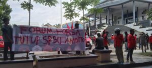 Massa Aksi Tuntut Penyelidikan dan Pencabutan Izin SPBU Amoito Terkait Dugaan Penimbunan BBM
