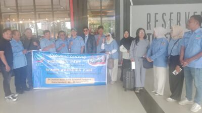 Pengurus Partai PADI Sultra Jemput Presiden Partai di Bandara Haluoleo