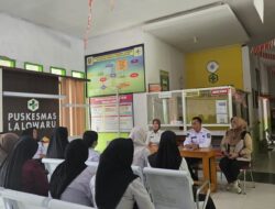 Dinas kesehatan melaksanakan monitoring di PKM lalowaru: memastikan ketersediaan BMHP dan pelayanan maksimal