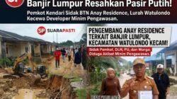 INVESTIGASI BERSAMA: Banjir Lumpur Resahkan Pasir Putih, Pemkot Kendari Sidak BTN Anay Residence, Lurah Watulondo Kecewa Developer Minim Pengawasan