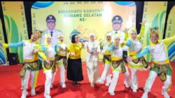Tampil Enerjik dengan Sentuhan Salsa, Tim Dinkes Konsel Memukau di HUT ke-23 Konawe Selatan