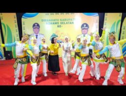 Tampil Enerjik dengan Sentuhan Salsa, Tim Dinkes Konsel Memukau di HUT ke-23 Konawe Selatan