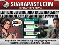 Dinilai Tidak Beretika, Anak Kades Ranombayasa Diduga Lontarkan Kata Kasar kepada Pimpinan Media