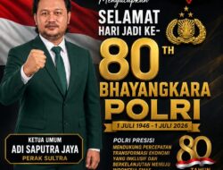 Sambut Hari Jadi Bhayangkara ke-80, Ketum PERAK Sultra Tegaskan Dukungan Penuh dan Siap Berkolaborasi Demi Rakyat