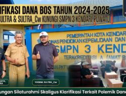 Klarifikasi Dana BOS: PERAK SULTRA DAN SULTRA_Cw Apresiasi Transparansi Manajemen SMPN 3 NEGERI Kendari