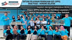 Tetap Jaga Standar Kebersihan, Dapur SPPG Desa Puao Terapkan Pengawasan Ketat Selama Libur