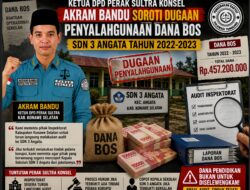Ketua DPD PERAK Sultra Konawe Selatan Soroti Dugaan Penyalahgunaan Dana BOS SDN 3 Angata Tahun 2022–2025