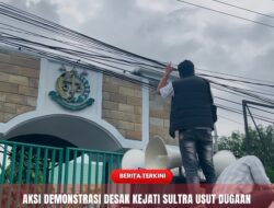 AKSI DEMONSTRASI DESAK KEJATI SULTRA USUT DUGAAN PENYIMPANGAN BANTUAN POKIR DPRD KABUPATEN KONAWE SELATAN DI DESA RAMBU-RAMBU JAYA