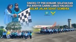 Sinergi TP PKK Konawe Selatan dan PIA Ardhya Garini Lanud Haluoleo Gelar Jalan Sehat Gembira